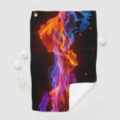 Kleurrijke meerkleurige vlammen golfhanddoek (Insitu)