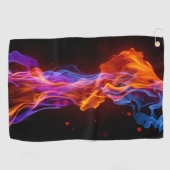 Kleurrijke meerkleurige vlammen golfhanddoek (Horizontaal)