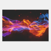 Kleurrijke meerkleurige vlammen inpakpapier vel (Voorkant)