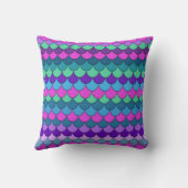 Kleurrijke meerkleurige zeemeermin kussen (Achterkant)