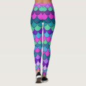 Kleurrijke meerkleurige zeemeermin leggings (Achterkant)