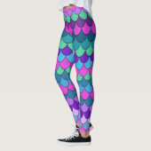 Kleurrijke meerkleurige zeemeermin leggings (Links)
