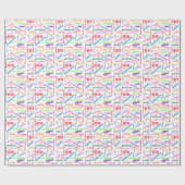 Kleurrijke meertalige talen Dank u Cadeaupapier (Vlak)