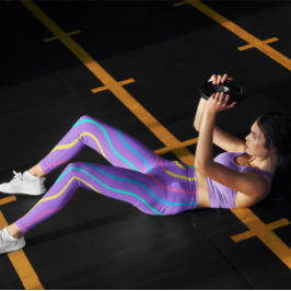 Kleurrijke Meisje Groene Checker Workout Vrouwen L Leggings