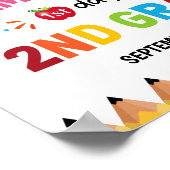 Kleurrijke Meisjes Eerste Dag van de School 2e Gra Poster (Hoek)