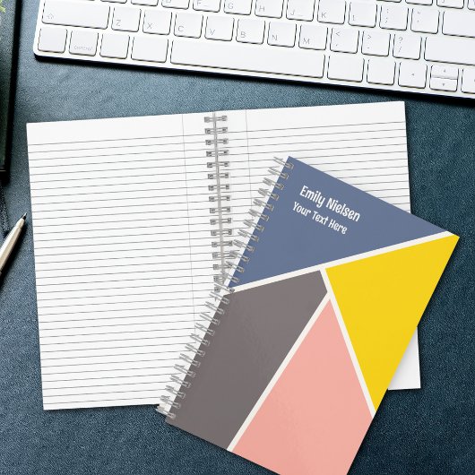 Kleurrijke Meisjes Monogrammed Naam School Onderwe Notitieboek