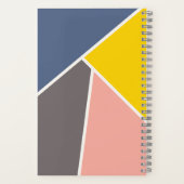 Kleurrijke Meisjes Monogrammed Naam School Onderwe Notitieboek (Achterkant)