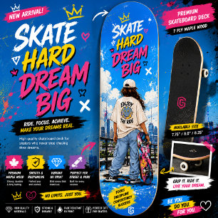 Kleurrijke Meisjes Skateboard Ontwerp met Urbane S