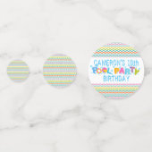 Kleurrijke Meisjes Splash Pool Party Verjaardag Confetti (Voorkanten)