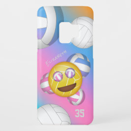 kleurrijke meisjes volleyball emoji Case-Mate iPhone case