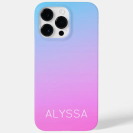 Kleurrijke meisjesachtige minimale naam met ombre- Case-Mate iPhone 14 pro max hoesje