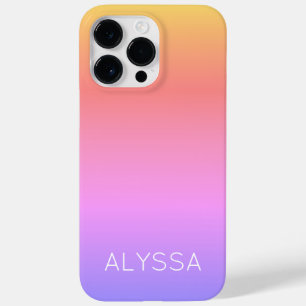 Kleurrijke meisjesachtige minimale naam met ombre- Case-Mate iPhone 14 pro max hoesje