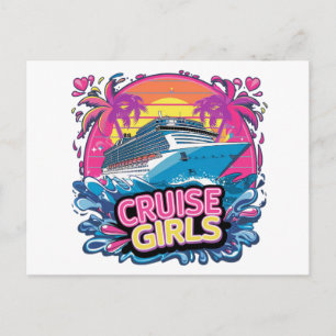 Kleurrijke Meisjesreis Cruise Caribisch Gebied Gro Briefkaart