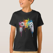 Kleurrijke Melting Gaming Controller T-shirt (Voorkant)