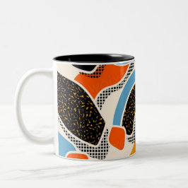 Kleurrijke Memphis naadloze patroon V Tweekleurige Koffiemok