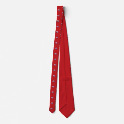 Kleurrijke menselijke hersenen rood stropdas (Achterkant)