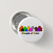 Kleurrijke mensen - Kleurrijk Ronde Button 3,2 Cm (Voorkant /achterkant)