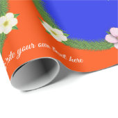 Kleurrijke mensvogels. Oranje. Cadeaupapier (Rol Hoek)