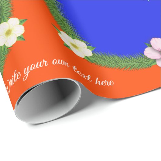 Kleurrijke mensvogels. Oranje. Cadeaupapier (Rol Hoek)