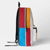 Kleurrijke MEOW Cat Lover Rugzak met Bold Stripes (Links)