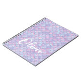 Kleurrijke Mermaid Schaal Naam Notitieboek (Linkerzijde)