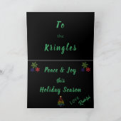 Kleurrijke  Merry Christmas Kaart (Binnen)