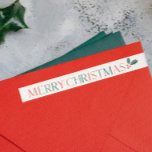 Kleurrijke Merry Christmas Kaart retouradres<br><div class="desc">Kleurrijke Merry Christmas Kaart Return Adres wrap rond label. Klik op de knop Bewerken/personaliseren om dit ontwerp aan te passen met uw foto's en tekst.</div>