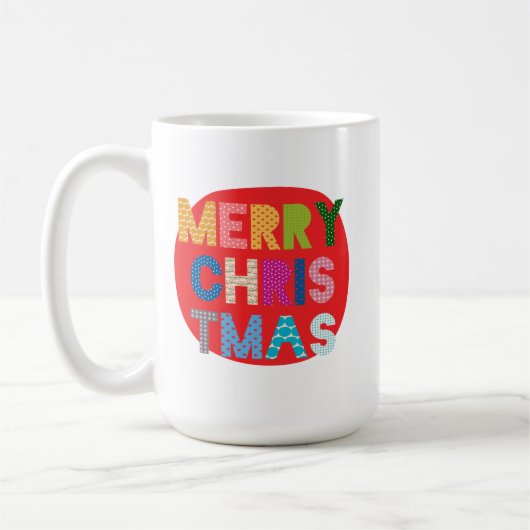 Kleurrijke Merry Christmas Kinder Vakantie Gift Mo Koffiemok (Links)