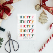  Kleurrijke Merry Christmas Modern Minimalist Feestdagenkaart