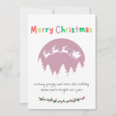 Kleurrijke Merry Christmas script Vakantie Kaart (Voorkant)