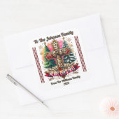 Kleurrijke Merry Christmas Sticker Design (Envelop)