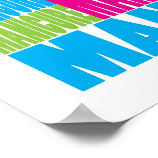 Kleurrijke mest poster (Hoek)