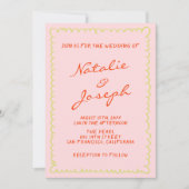 Kleurrijke met de hand geschreven pinstripes QR-co Kaart (Voorkant)