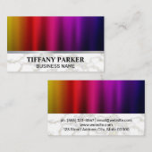 Kleurrijke metalen achtergrond visitekaartje (Voorkant / Achterkant)