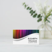 Kleurrijke metalen achtergrond visitekaartje (Staand voorkant)