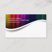 Kleurrijke metalen achtergrond visitekaartje (Achterkant)
