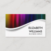 Kleurrijke metalen achtergrond visitekaartje (Voorkant)