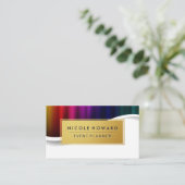 Kleurrijke metalen achtergrond visitekaartje (Staand voorkant)