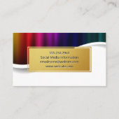 Kleurrijke metalen achtergrond visitekaartje (Achterkant)