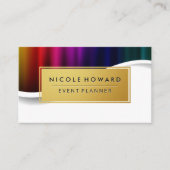 Kleurrijke metalen achtergrond visitekaartje (Voorkant)