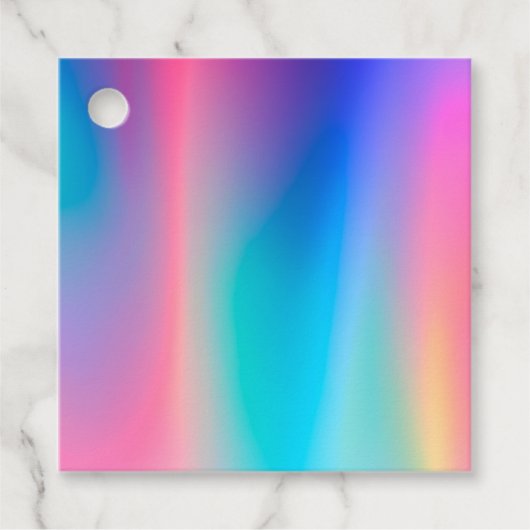 Kleurrijke Metallic Folie Art Gift Labels (Voorkant)