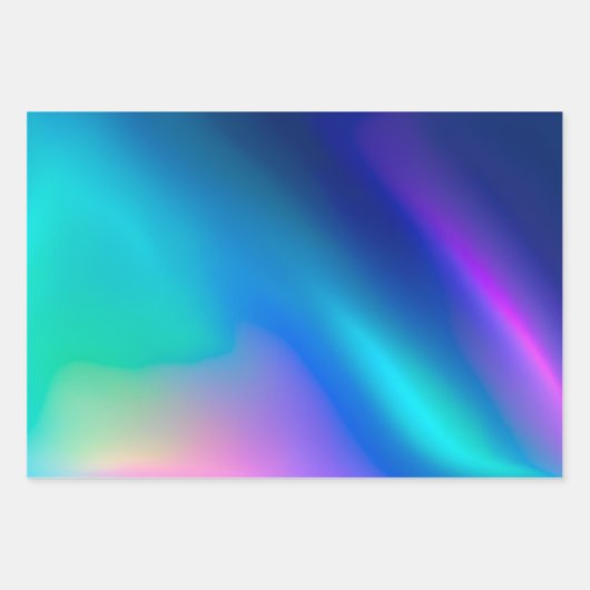 Kleurrijke Metallic Folie Art Wrapping Paper Sheet (Voorkant 3)