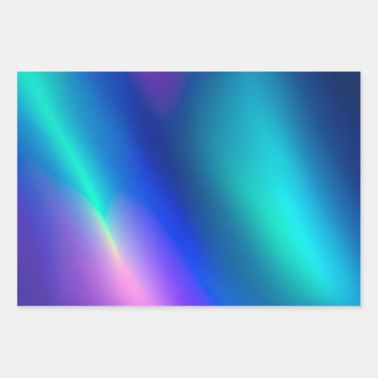 Kleurrijke Metallic Folie Art Wrapping Paper Sheet (Voorkant)