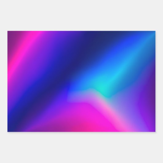 Kleurrijke Metallic Folie Art Wrapping Paper Sheet (Voorkant)