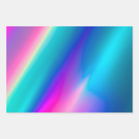 Kleurrijke Metallic Folie Art Wrapping Paper Sheet (Voorkant 3)