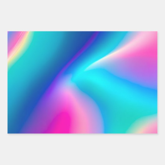 Kleurrijke Metallic Folie Art Wrapping Paper Sheet (Voorkant 2)