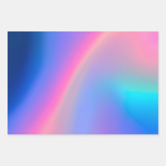 Kleurrijke Metallic Folie Art Wrapping Paper Sheet (Voorkant)