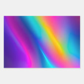 Kleurrijke Metallic Folie Art Wrapping Paper Sheet (Voorkant 3)