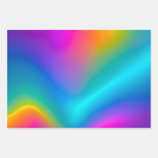 Kleurrijke Metallic Folie Art Wrapping Paper Sheet (Voorkant 2)