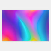 Kleurrijke Metallic Folie Art Wrapping Paper Sheet (Voorkant)